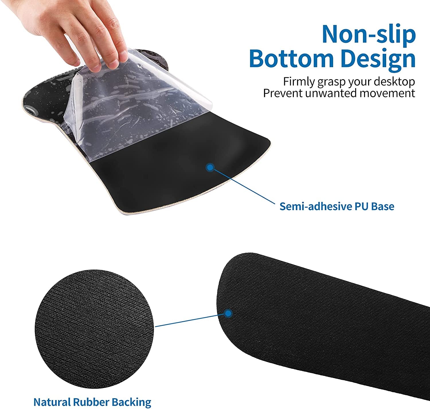 Ergonomic Keyboard and Mouse Wrist Rest Support Set for Enhanced Comfort and Pain Relief (Galaxy)