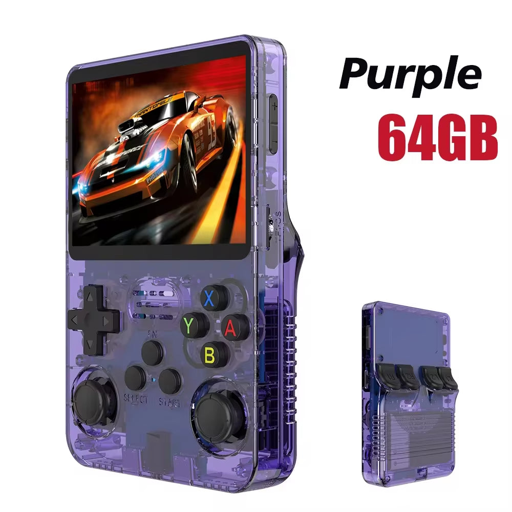 R36S Retro Handheld Gaming Console – 3.5” IPS Linux Portable Emulator System with 64GB/128GB Storage
