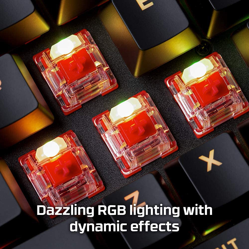 Alloy Origins Mechanical Gaming Keyboard with Software-Controlled Lighting, Macro Customization, Compact Design, RGB LED Backlighting, Linear Red Switch (Black)
