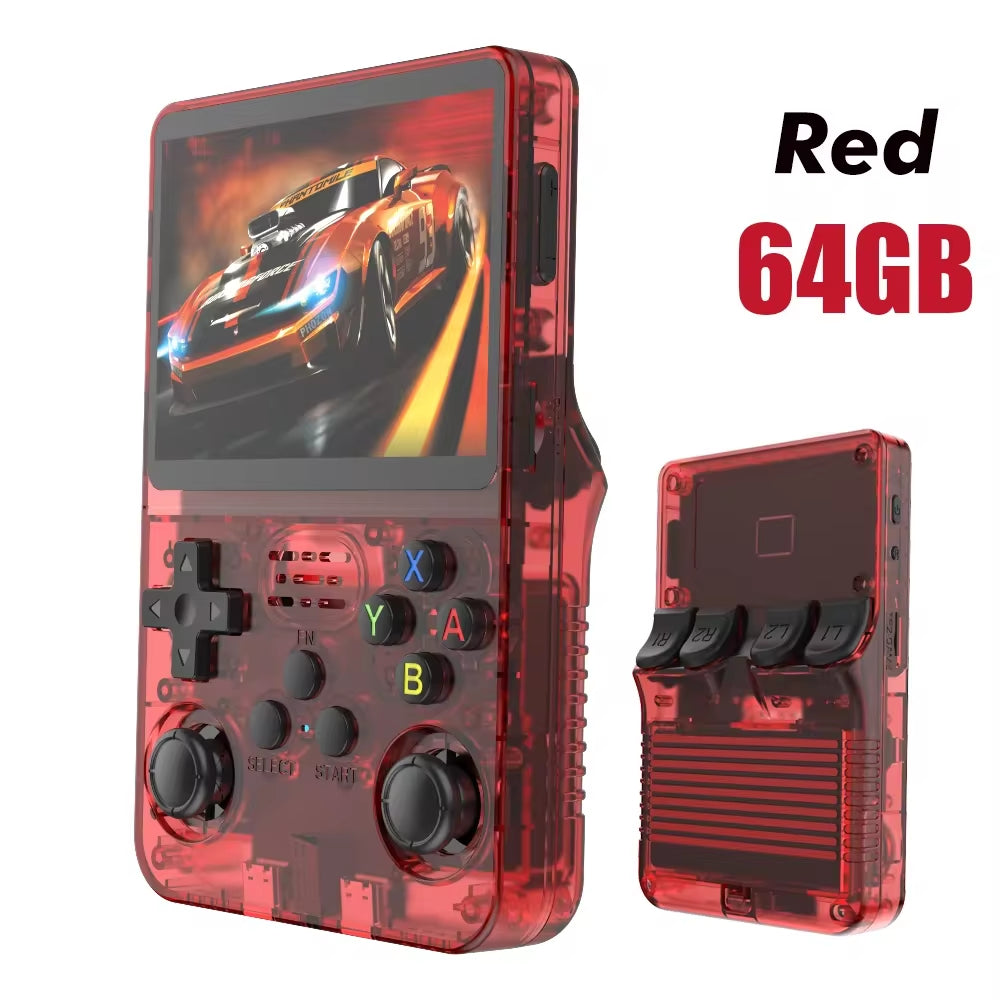 R36S Retro Handheld Gaming Console – 3.5” IPS Linux Portable Emulator System with 64GB/128GB Storage
