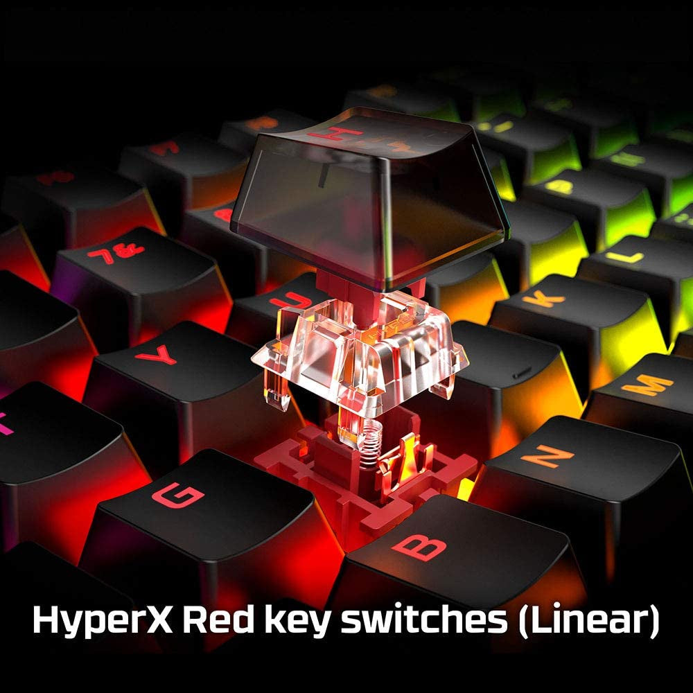 Alloy Origins Mechanical Gaming Keyboard with Software-Controlled Lighting, Macro Customization, Compact Design, RGB LED Backlighting, Linear Red Switch (Black)